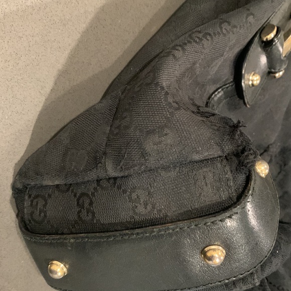 Set of Gucci monogram black shoulder purse w/ COA and Jackie wallet bundle. - Picture 14 of 14